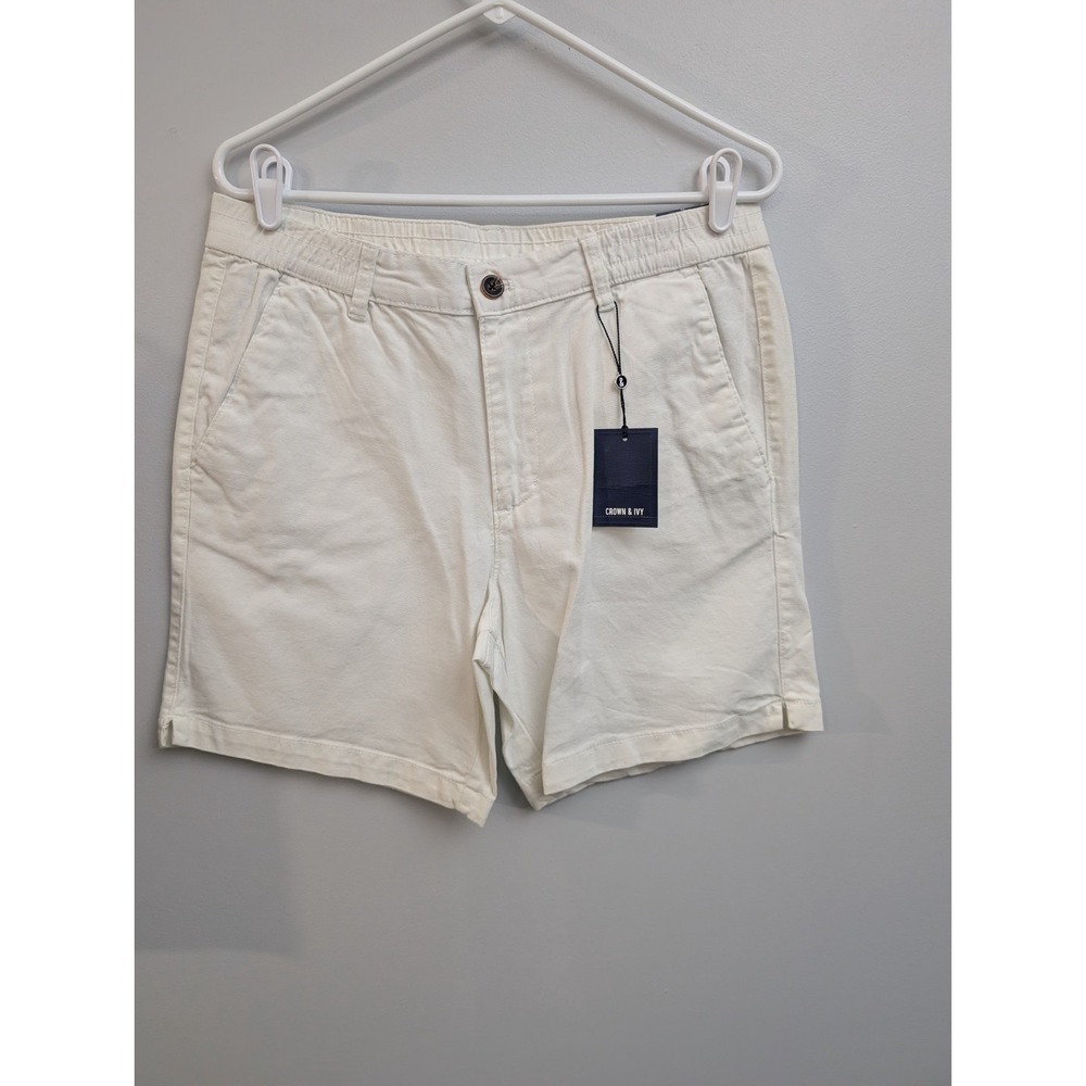 X2‎ NWT Crown And Ivy Shorts Size 33 Men's Inseam Motion Flex White Preppy